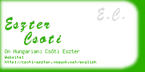 eszter csoti business card