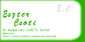 eszter csoti business card